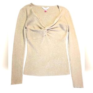 No Boundaries Cream Ruched Fitted Blouse